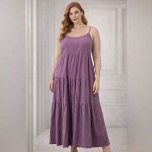 Elegant Purple Sleeveless Dress 🟣🟣